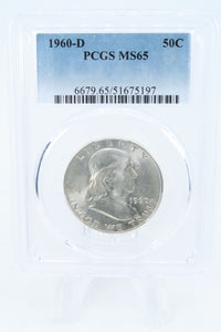 1960-D PCGS MS65 Franklin Half Dollar Business Strike 50C