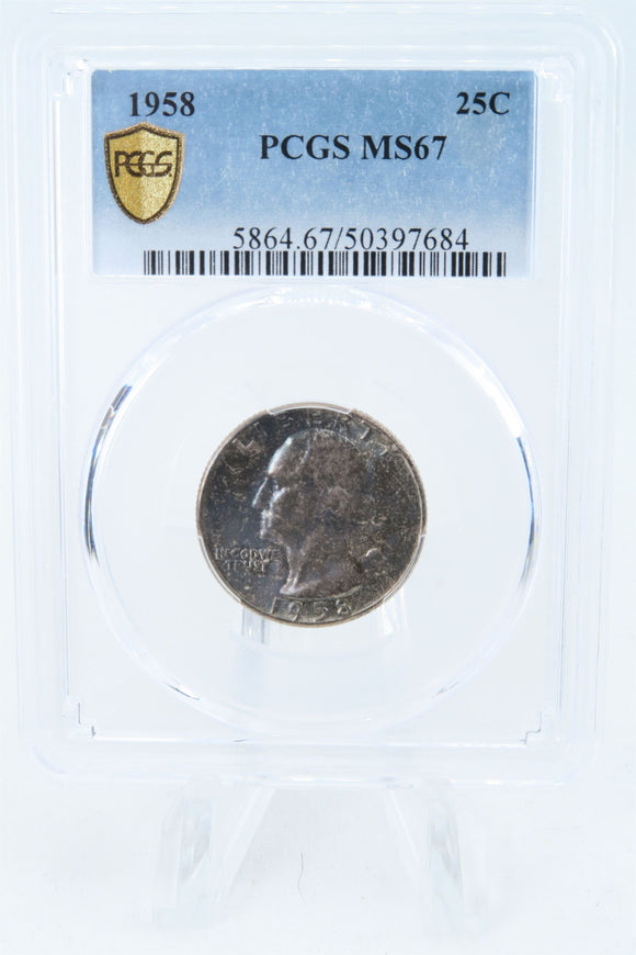 1958-P PCGS MS67 Washington Quarter Business Strike 25C