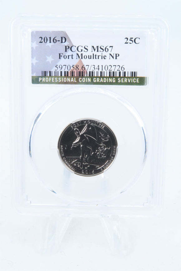 2016-D PCGS MS67 Fort Moultrie NP Quarter Business Strike 25C