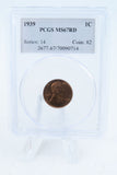 1939-P PCGS MS67RD Lincoln Wheat Cent Business Strike 1C
