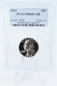 1963-P PCGS PR68CAM Washington Quarter Proof 25C