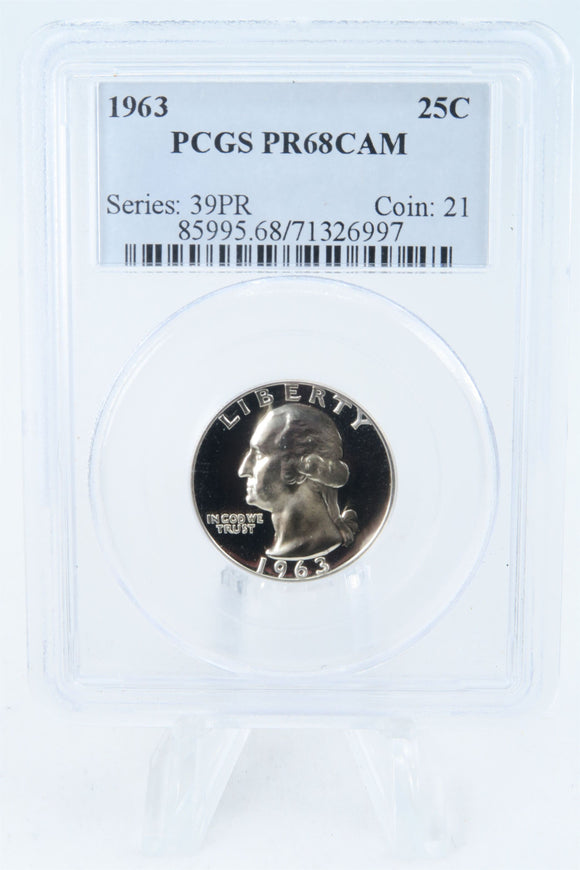 1963-P PCGS PR68CAM Washington Quarter Proof 25C