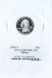 2003-S PCGS PR70DCAM Illinois State Quarter Proof 25C
