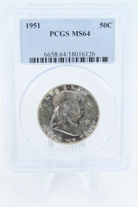1951-P PCGS MS64 Franklin Half Dollar Business Strike 50C