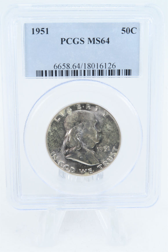 1951-P PCGS MS64 Franklin Half Dollar Business Strike 50C