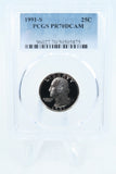 1991-S PCGS PR70DCAM Washington Quarter Proof 25C