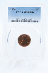 1974-P PCGS MS66RD Lincoln Memorial Cent Business Strike 1C