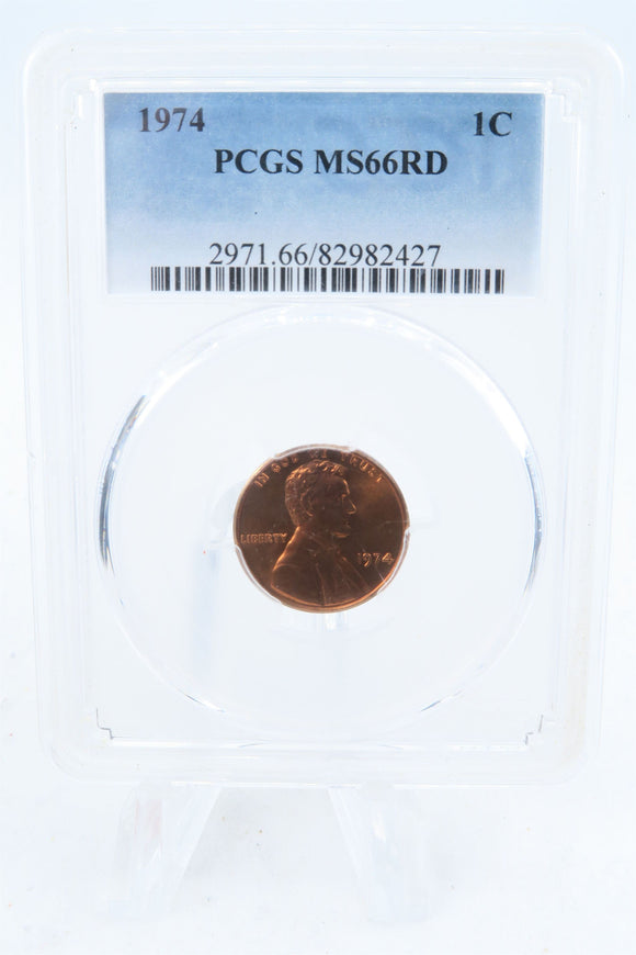 1974-P PCGS MS66RD Lincoln Memorial Cent Business Strike 1C