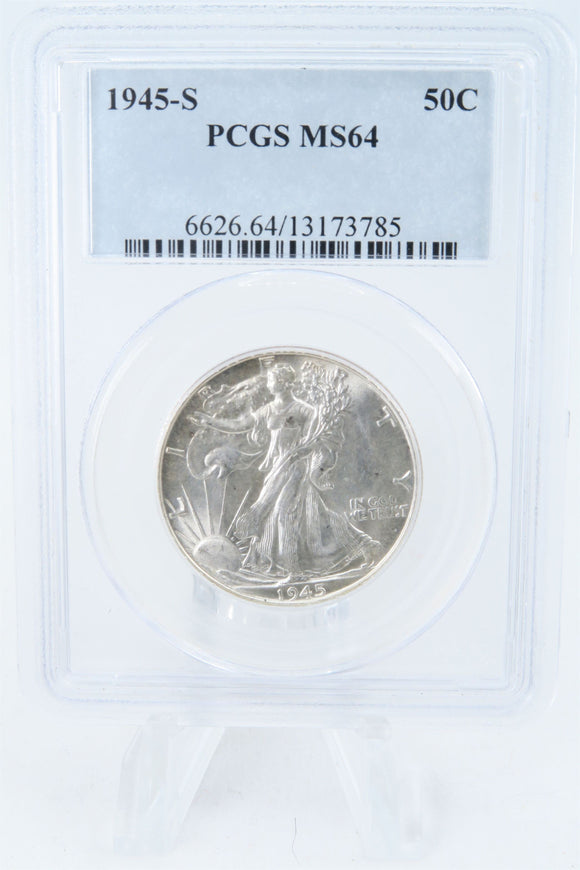 1945-S PCGS MS64 Walking Liberty Half Dollar Business Strike 50C
