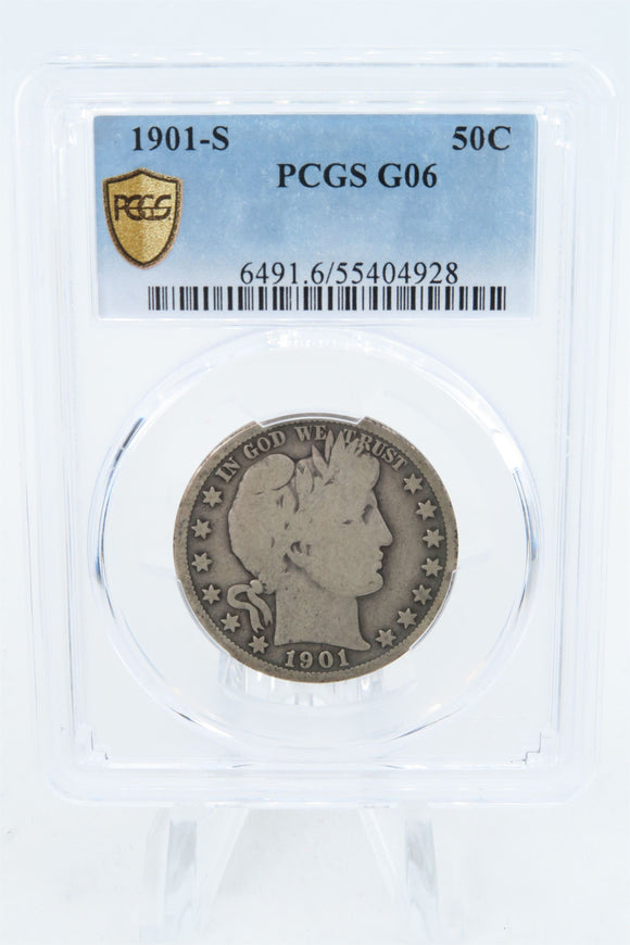 1901-S PCGS G06 Barber Half Dollar Business Strike 50C