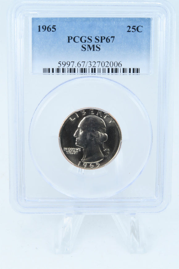 1965-P PCGS SP67 SMS Washington Quarter 25C