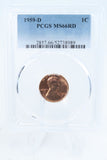 1959-D PCGS MS66RD Lincoln Memorial Cent Business Strike 1C