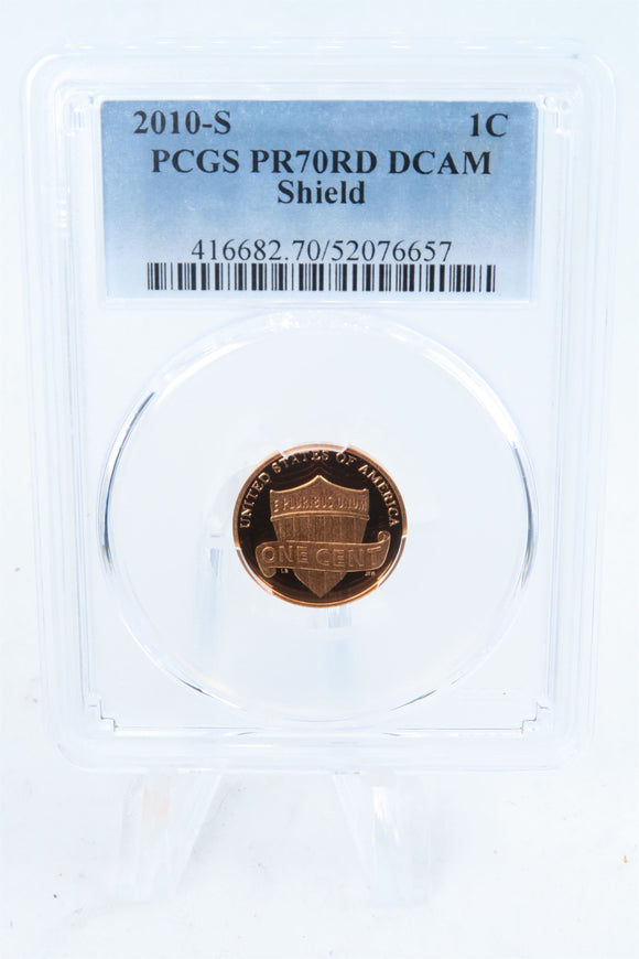 2010-S PCGS PR70DCAM Lincoln Shield Cent Proof 1C