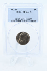 1950-D PCGS MS66FS Jefferson Nickel Full Steps Business Strike 5C