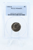 1950-D PCGS MS66FS Jefferson Nickel Full Steps Business Strike 5C
