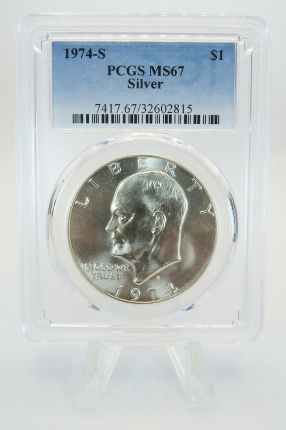 1974-S PCGS MS67 Silver Eisenhower Dollar IKE Business Strike
