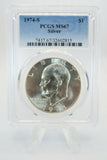 1974-S PCGS MS67 Silver Eisenhower Dollar IKE Business Strike