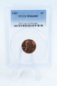 1961-P PCGS MS66RD Lincoln Memorial Cent Business Strike 1C