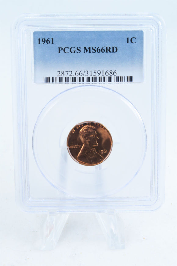 1961-P PCGS MS66RD Lincoln Memorial Cent Business Strike 1C