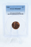 1961-P PCGS MS66RD Lincoln Memorial Cent Business Strike 1C