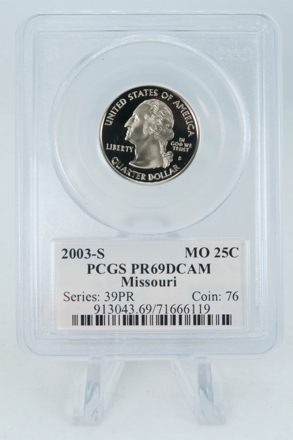 2003-S PCGS PR69DCAM Missouri State Quarter Proof 25C