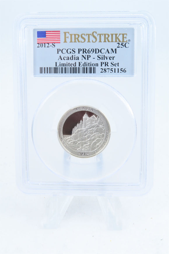 2012-S PCGS PR69DCAM Silver Limited Edition Acadia NP Quarter