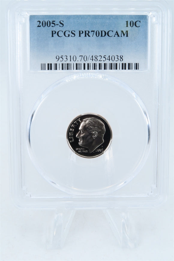 2005-S PCGS PR70DCAM Roosevelt Dime Proof 10C