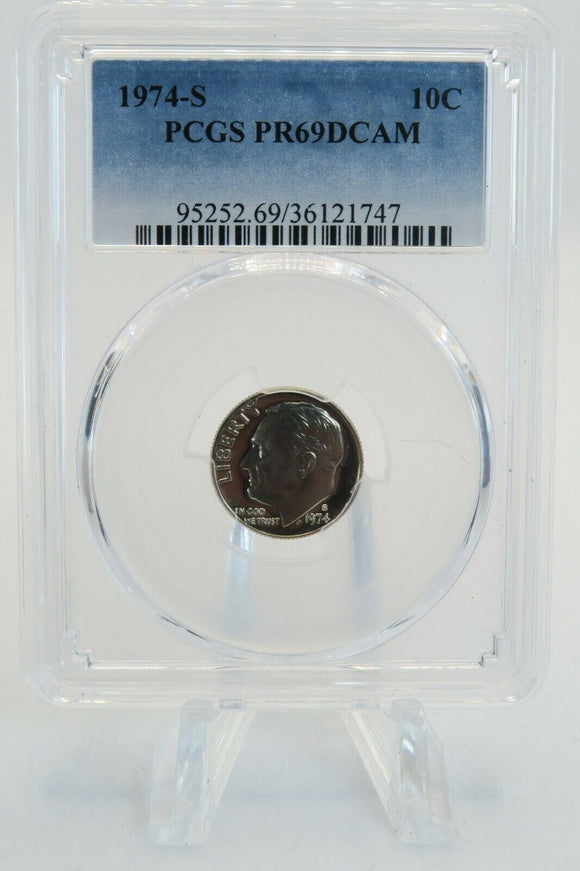 1974-S PCGS PR69DCAM Roosevelt Dime Proof 10C