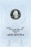 2005-S PCGS PR70DCAM Silver Minnesota State Quarter Proof 25C