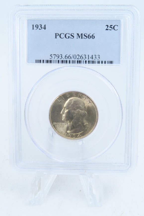 1934-P PCGS MS66 Medium Motto Washington Quarter Business Strike 25C