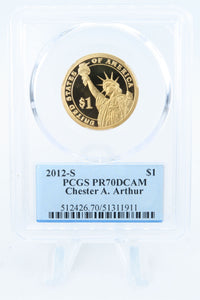2012-S PCGS PR70DCAM Chester Arthur Presidential Dollar Proof