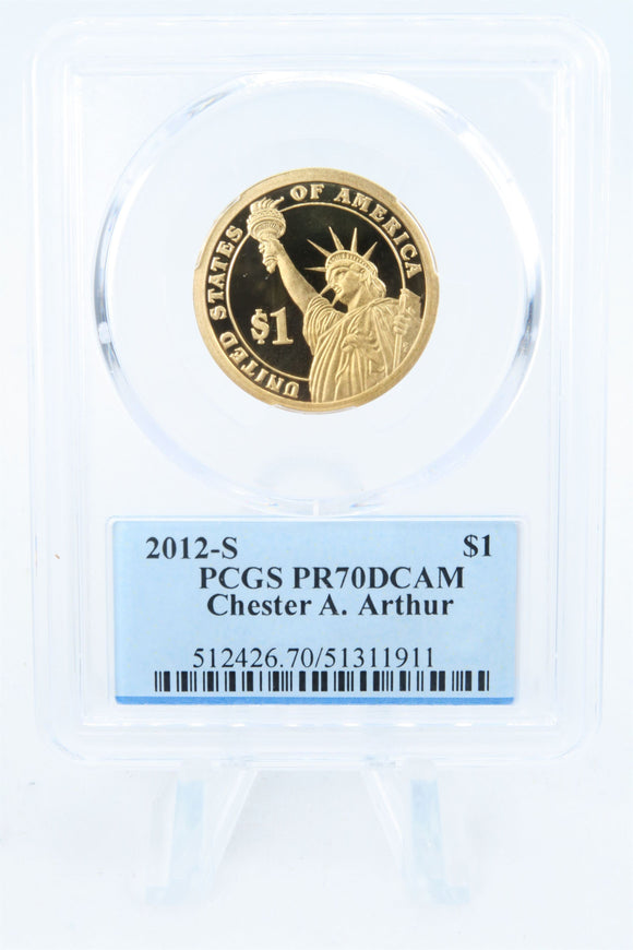 2012-S PCGS PR70DCAM Chester Arthur Presidential Dollar Proof