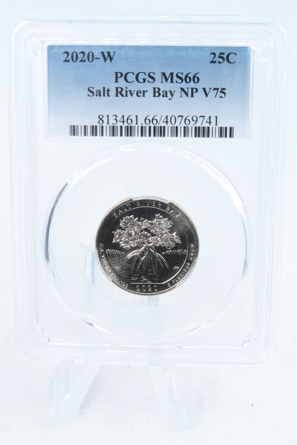2020-W PCGS MS66 Salt River Bay NP V75 Quarter Business Strike 25C