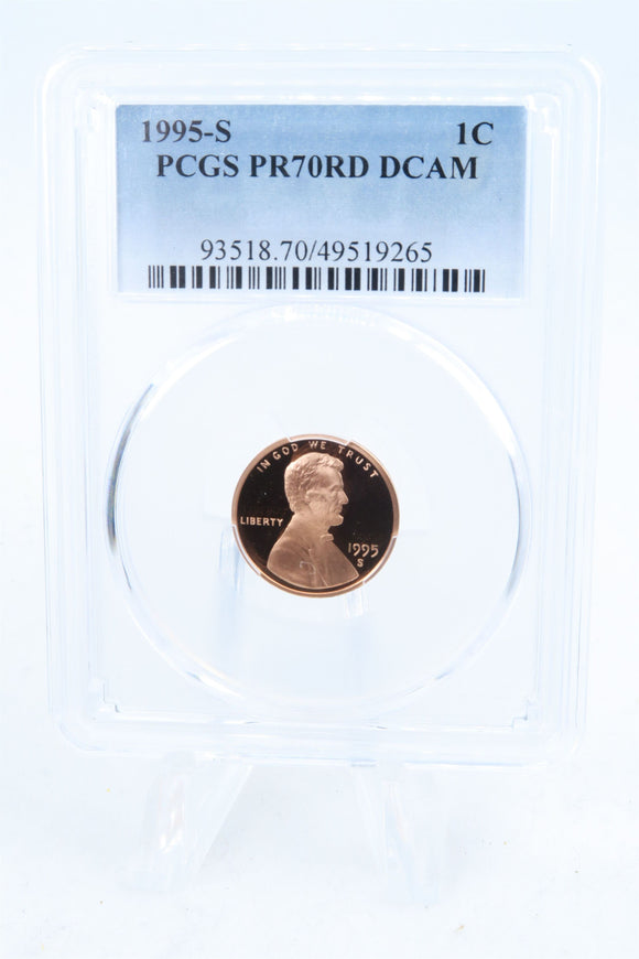 1995-S PCGS PR70DCAM Lincoln Memorial Cent Proof 1C