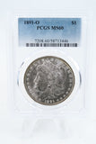 1891-O PCGS MS60 Morgan Dollar Business Strike