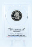 2002-S PCGS PR70DCAM Mississippi State Quarter Proof 25C