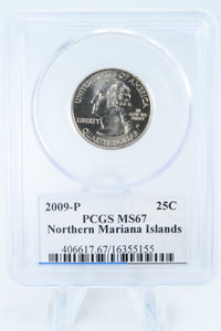 2009-P PCGS MS67 Northern Mariana Islands Quarter Business Strike 25C