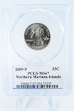 2009-P PCGS MS67 Northern Mariana Islands Quarter Business Strike 25C