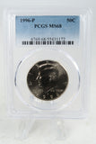 1996-P PCGS MS68 Kennedy Half Dollar Business Strike 50C