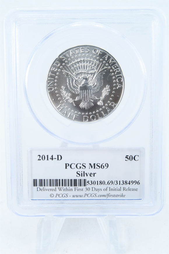 2014-D PCGS MS69 Silver 50th Anniversary Set Kennedy Half Dollar 50C