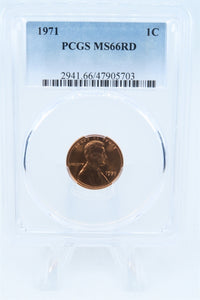 1971-P PCGS MS66RD Lincoln Memorial Cent Business Strike 1C