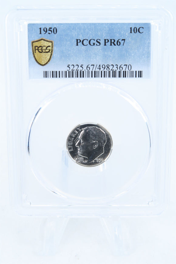 1950-P PCGS PR67 Roosevelt Dime Proof 10C