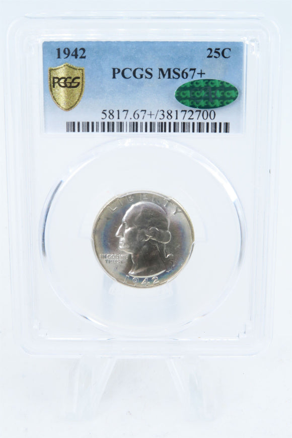 1942-P PCGS MS67+ Washington Quarter Business Strike 25C