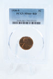 1936-S PCGS MS66+RD Lincoln Wheat Cent Business Strike 1C