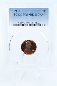1990-S PCGS PR69DCAM Lincoln Memorial Cent Proof 1C