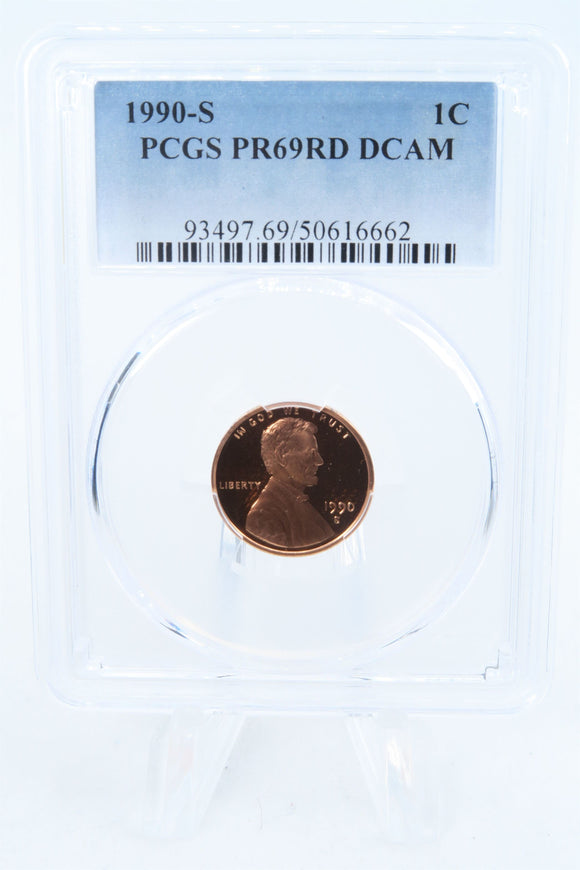 1990-S PCGS PR69DCAM Lincoln Memorial Cent Proof 1C