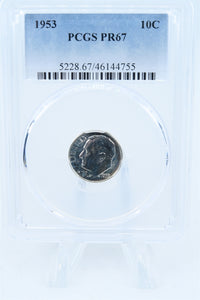 1953-P PCGS PR67 Roosevelt Dime Proof 10C