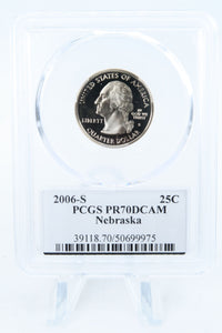 2006-S PCGS PR70DCAM Nebraska State Quarter Proof 25C