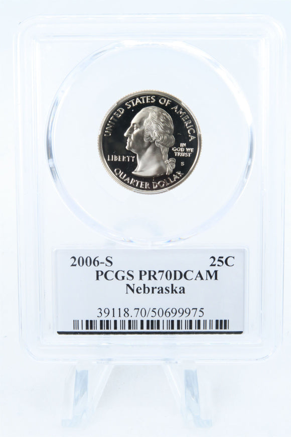 2006-S PCGS PR70DCAM Nebraska State Quarter Proof 25C