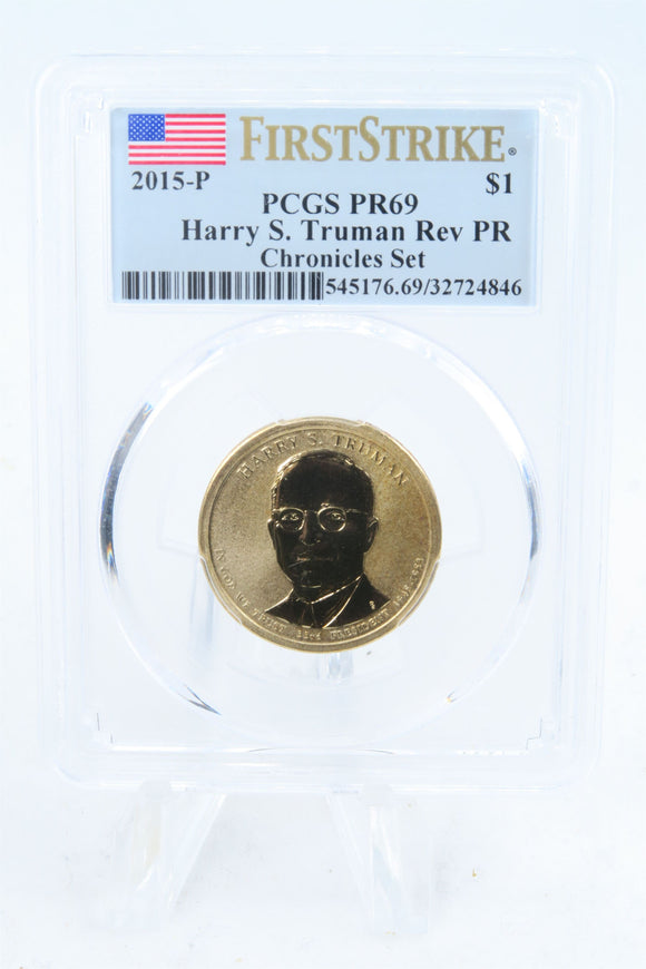 2015-P PCGS PR69 Harry S. Truman Presidential Dollar Reverse Proof